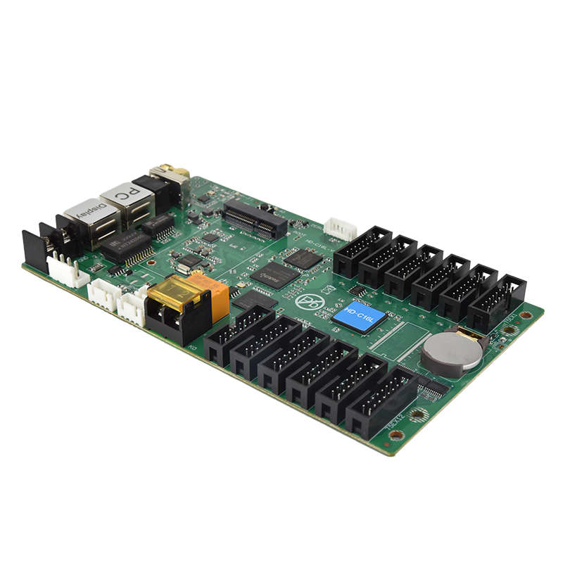 灰度HD-C16L/C08L全彩LED显示屏异步控制L卡 视频图片 手机无线4G