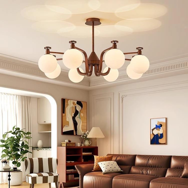 法式复古吊灯美式vintage中古魔豆灯设计师新款卧室餐厅客厅主灯