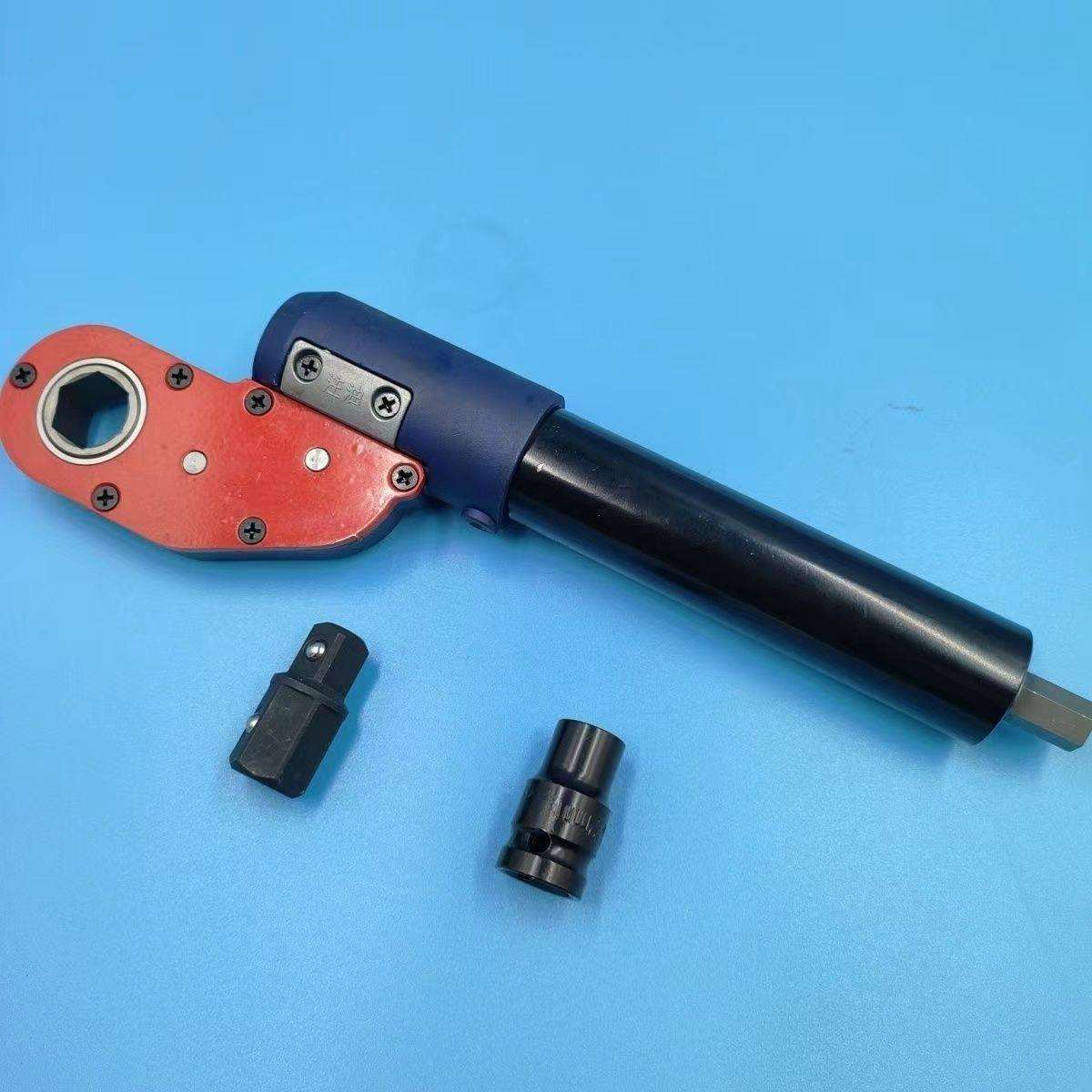 新升级直角扳手19mm棘轮套筒扳手套头电动风炮万向节接杆贯穿