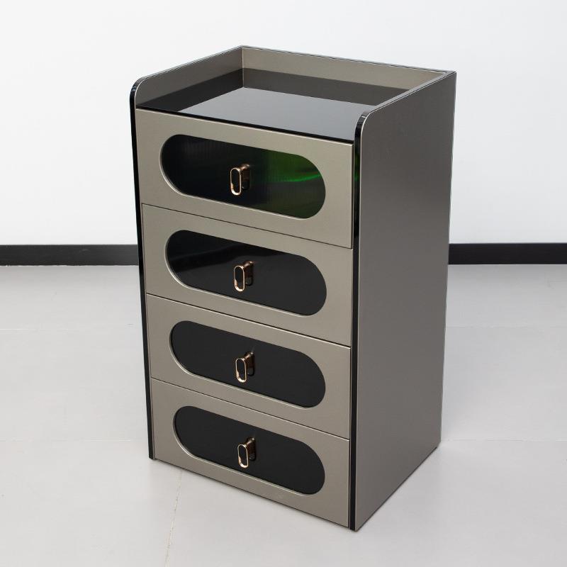 博崛理发店工具柜美发店柜子简约密码储物柜剪发柜抽屉式发廊专用