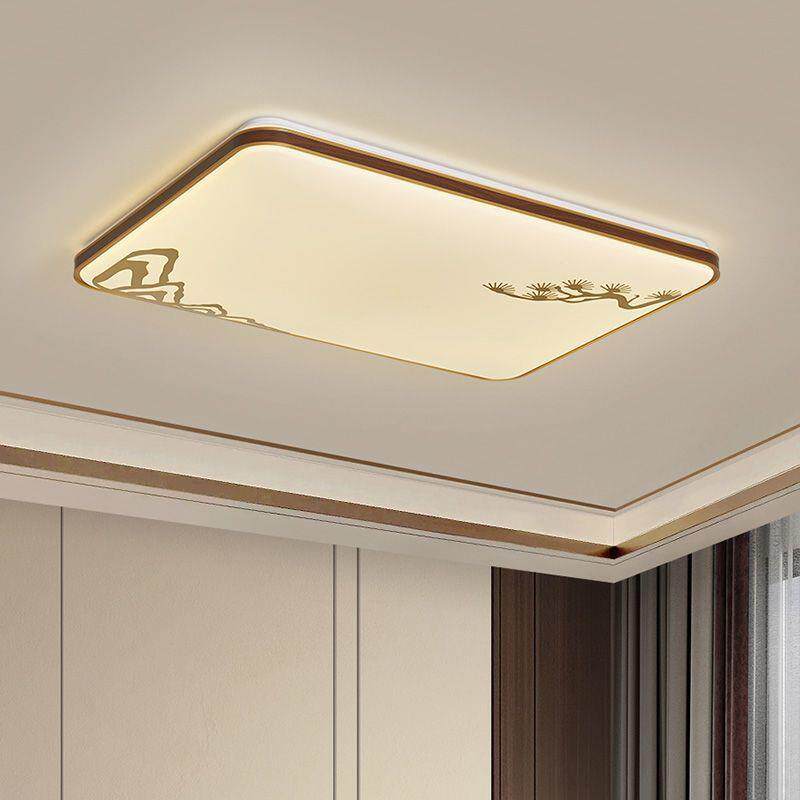 新款吸顶灯中式平板灯豪华led吸顶书房卧室古典中古风吸顶 灯