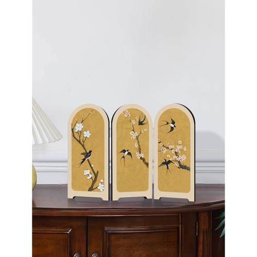 《飞燕》新中式卧室屏风桌面摆件客厅电视柜摆画艺术高级感装饰画