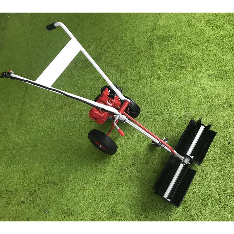 人造草坪清扫机 汽油手推带轮子梳理机 滚刷清理草丝机 一件代发