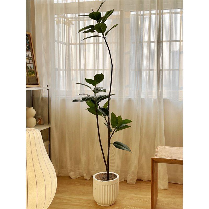 海虹景品仿真绿植高山榕高端轻奢客厅室内假花仿生树大型落地盆栽