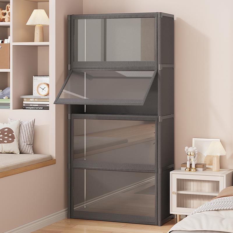 家用简易衣柜卧室落地置物架衣柜防尘衣服柜收纳柜宿舍收纳置物架