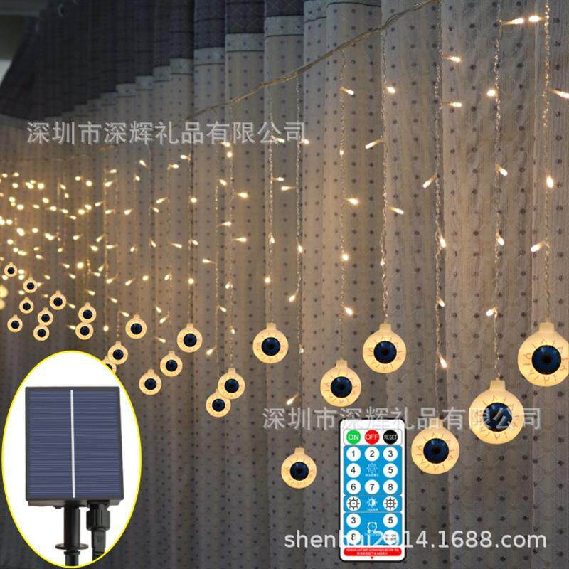 室外防雨 LED太阳能南瓜冰条灯 骷颅头冰条灯 鬼眼灯万圣节装饰灯