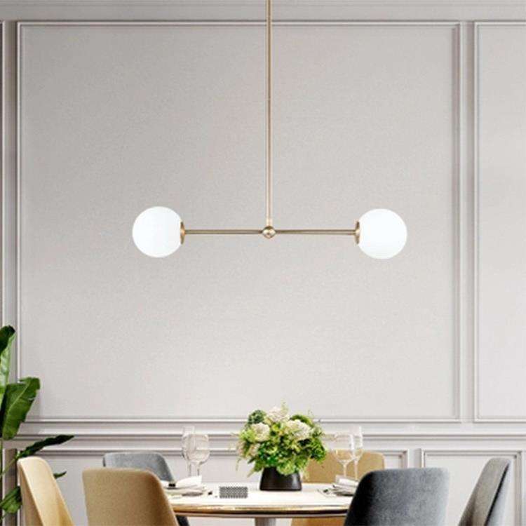 后现代轻奢极简主义前台灯具玻璃圆球楼梯间卧室餐厅分子魔豆吊灯