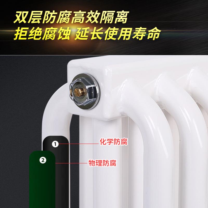 电厂蒸汽用工业用暖气片弧管暖气片钢制弧管四柱暖气散热器YGH型