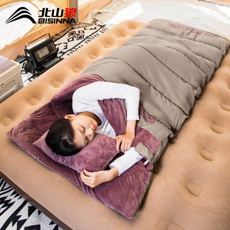 北山狼睡袋成人户外露营冬季加厚防寒冬天办公室午休被子双人四季