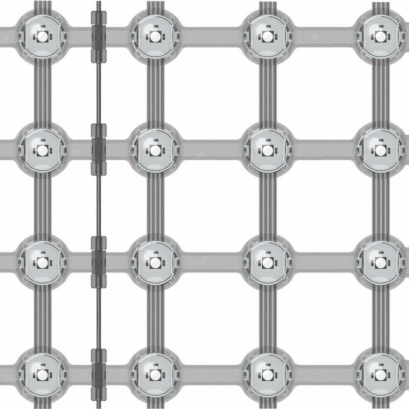 LED防水全彩T20单灯24v P50柔性透明超长供电节约施工成本网格屏