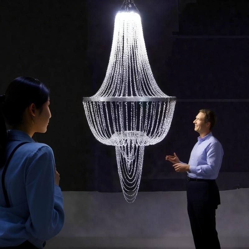 婚庆道具水晶亚克力珠帘吊顶婚礼现场吊灯挂件氛围装饰布置灯