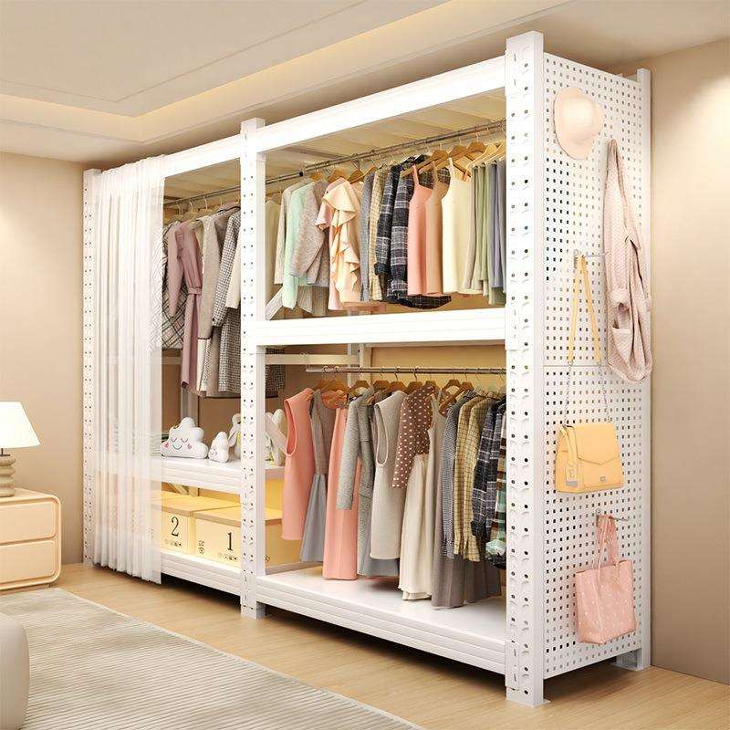 宿舍置物架衣柜简易衣橱货架组装出租屋收纳柜子储藏衣架落地卧室