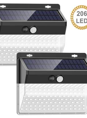 太阳能壁灯136LED206LED208LED108LED红外感应私模庭院LED灯