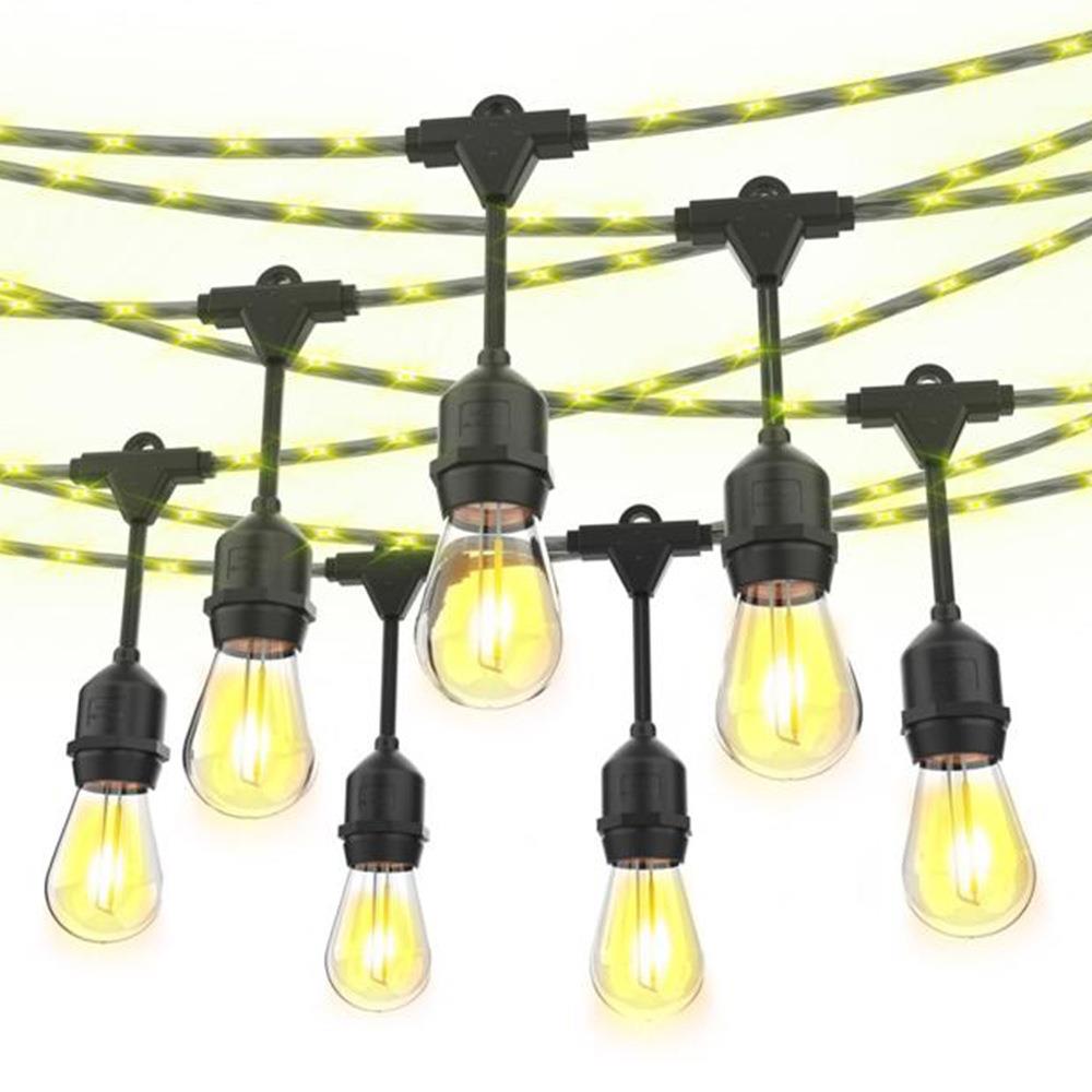 亚马逊新品低压S14led灯泡发光线灯串 低压线上发光新品装饰灯串