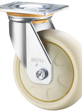 SUPO/向荣 8寸 承重型带边刹车白尼龙PP万向脚轮Z07S-01C-200-122