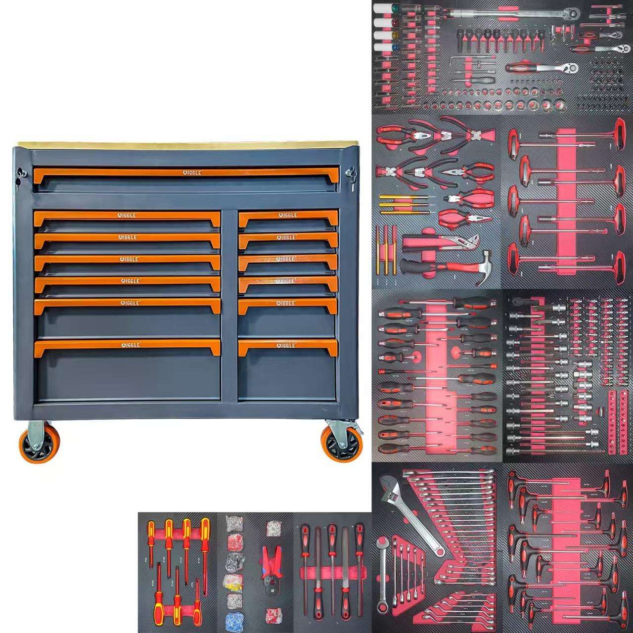 汽修工具车重型工具零件推车间抽屉式多功能移动工具箱维修工具柜