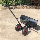 轮式 推雪铲74 42推雪板带轮子手推农用除雪工具加厚2钢板清洗工具