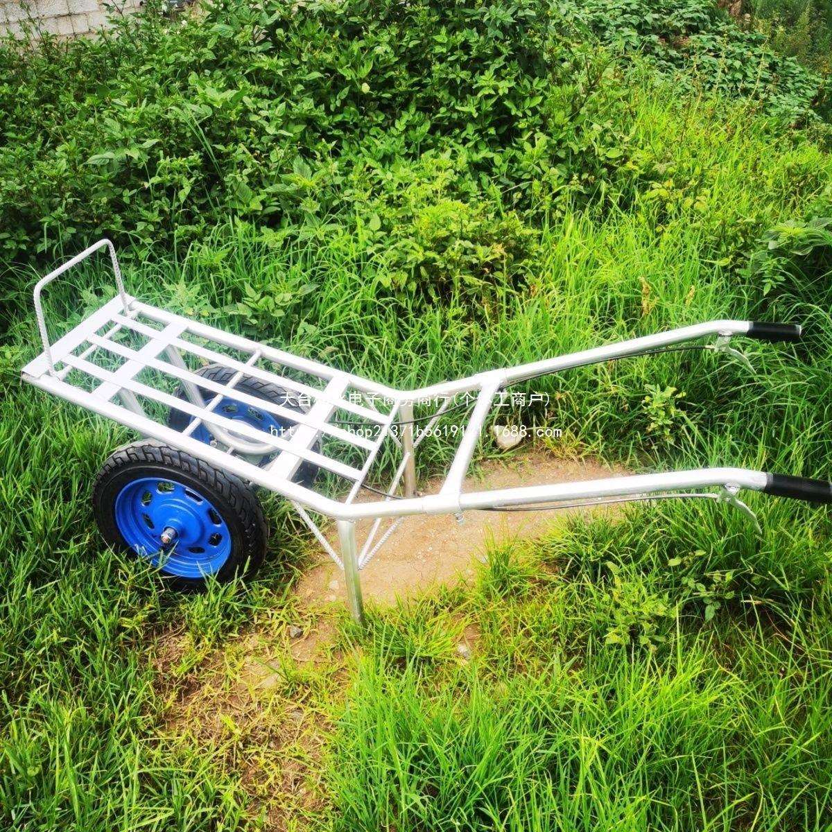 带刹车农用手推双独轮鸡公车建筑工地果园田山地窄巷路手推拉货车