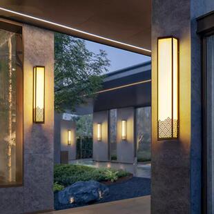 中式庭院壁灯别墅大门口壁灯户外云石壁灯外墙灯装饰门楼柱子壁灯