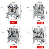 uk2.5b导轨式 接线柱5平方10N铜件接线端子排HESI整盒装 UK组合式