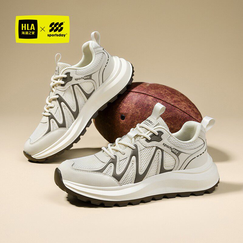 海澜之家男士鞋夏季新款户外休闲轻便透气百搭防滑耐磨网面运动鞋