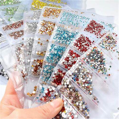 Nail Art Rhinestones Glitter Diamonds stal Gems 3D Tips