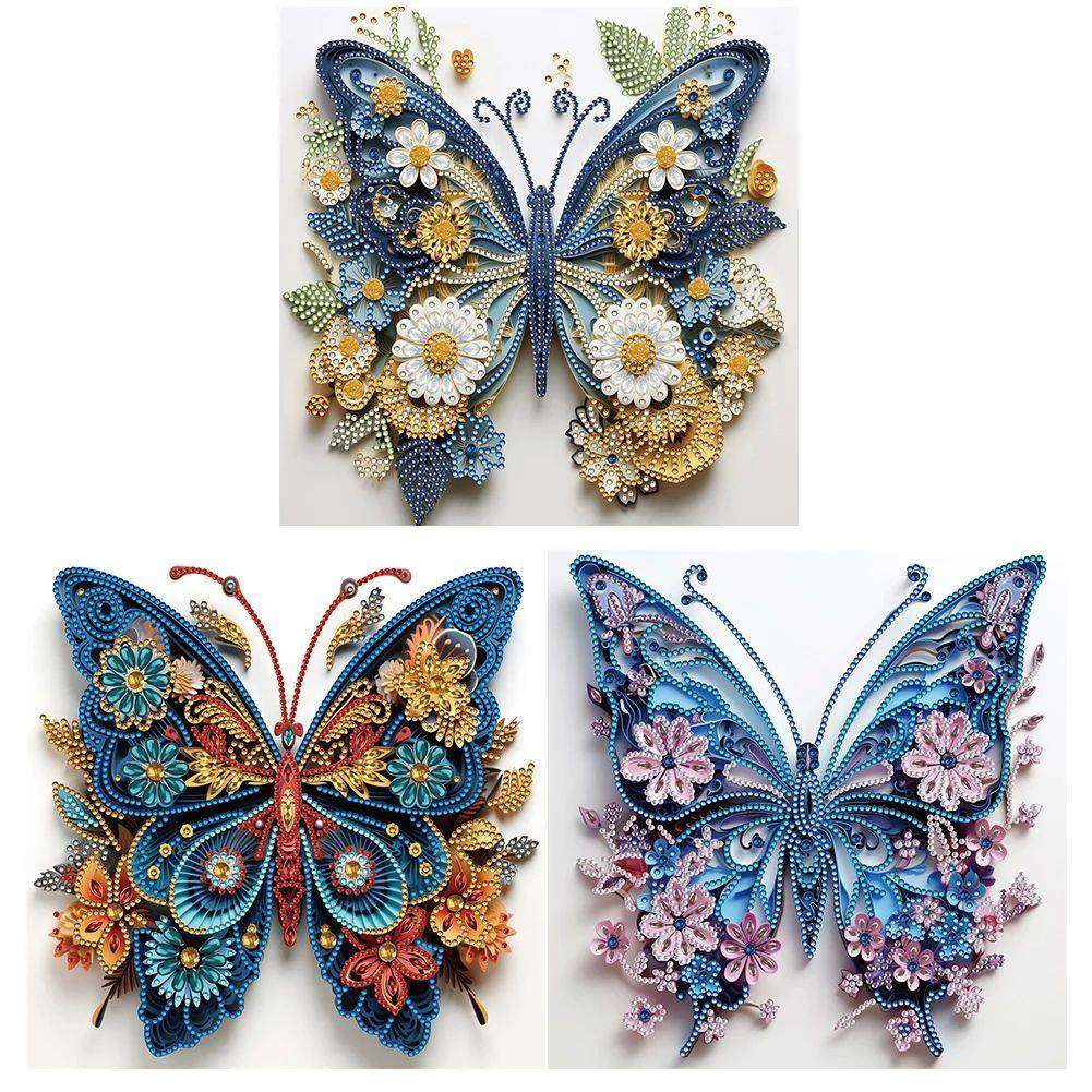 5D DIY Partial Special Shaped Drill Diamond Painting Butterf