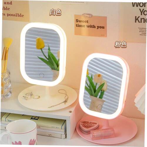 LED makeup mirror with lamp desktop fill light small mirror