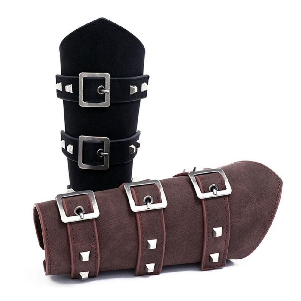 Punk Hip Hop 1Pc Cosplay Leather Armor Arm Viking Bangles Pi