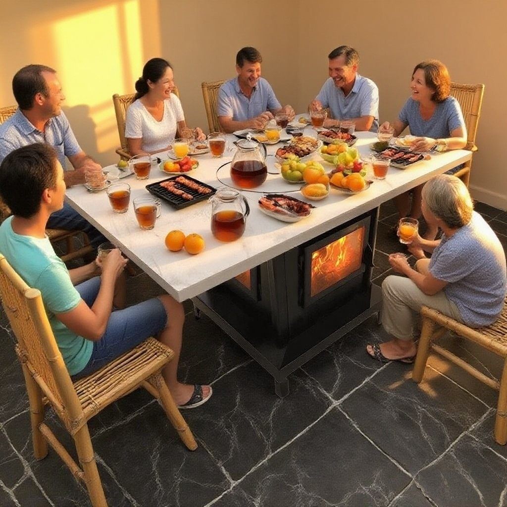 沃贝斯四面观火柴火茶几取暖炉岩板客厅庭院花园室内取暖炉烤火桌,户外/登山/野营/旅行用品,取暖炉,淘宝优惠券,粉丝福利购,淘宝优惠卷