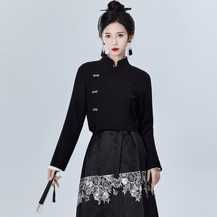 速发搭通马面裙的外套春日常配勤国风改中汉服短款装新良式上衣