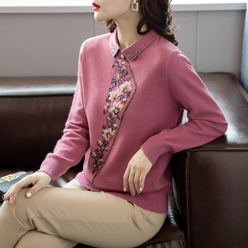 速发中老年妈妈时尚洋气秋秋针织打底衫中休冬装新款年闲高贵毛衣,女装/女士精品,中老年女装,淘宝优惠券,粉丝福利购,淘宝优惠卷