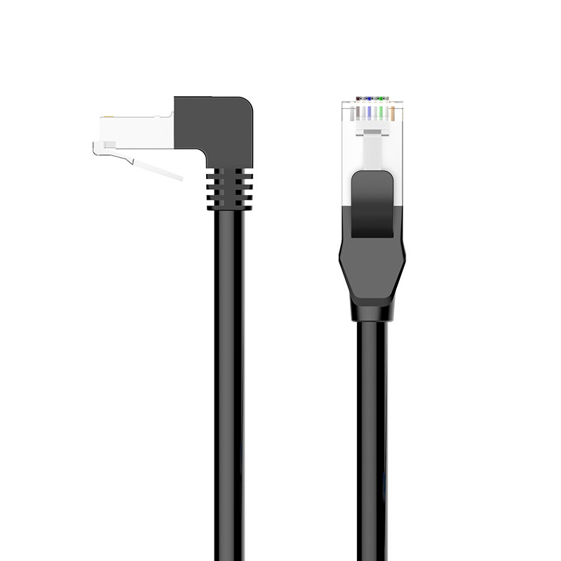 速发网线家用弯头直角0度宽由6六类千兆电脑L带器高速路型连接网