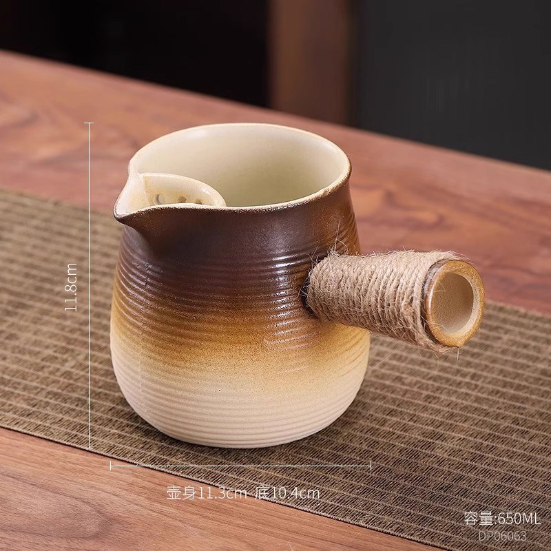 速发甄选烤奶茶罐围教煮煮壶茶茶器陶瓷罐奶茶壶器具氛围罐炉师节