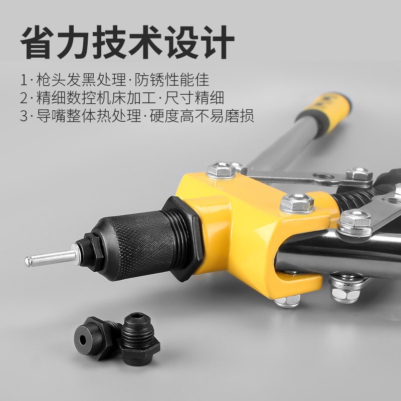 速发手动卯钉枪家用拉铆枪钉毛抢铆钉拉钉钳冒拉枪拉帽抢拉丁柳钉