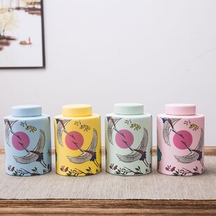 速发密叶罐陶瓷茶封罐储存茶罐子家用防潮花茶红茶绿茶创意个性时