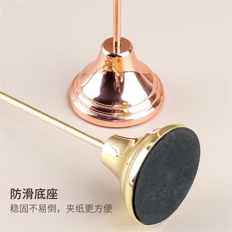 速发金属便签夹桌面明信片展示架立式照片夹子台卡支架菜单夹摆台