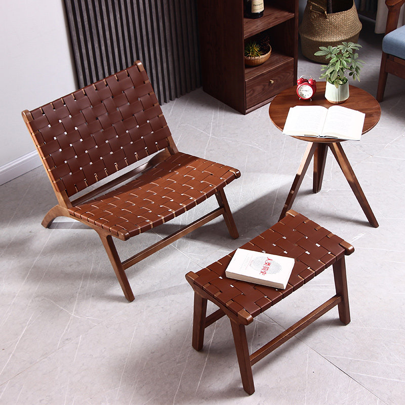 速发日式实木绳躺编椅原木风单人扶手藤编沙懒椅摺叠台休闲发人椅,住宅家具,阳台椅,淘宝优惠券,粉丝福利购,淘宝优惠卷