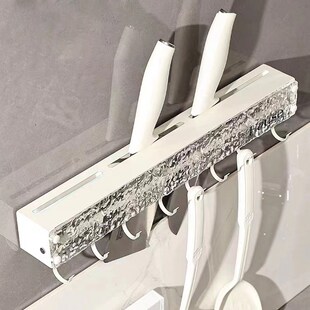 速发厨房刀架置菜架壁挂式铲具收纳架免打孔多功能物刀勺子锅刀子
