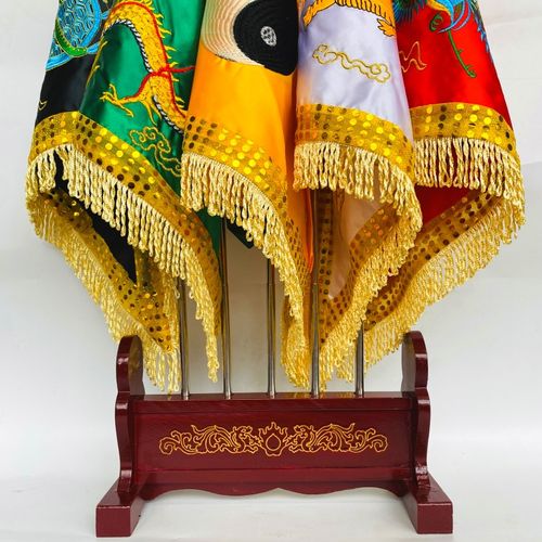 速发师全豪礼道士用品大号五龙旗四神兽五色令旗伸缩旗杆令旗架子