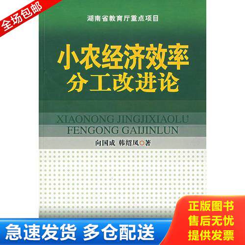 正版库存书小农经济效率分工改进论 超边际经济学之应用研究 9787501779468 向国成,韩绍凤　著 中国经济出版社