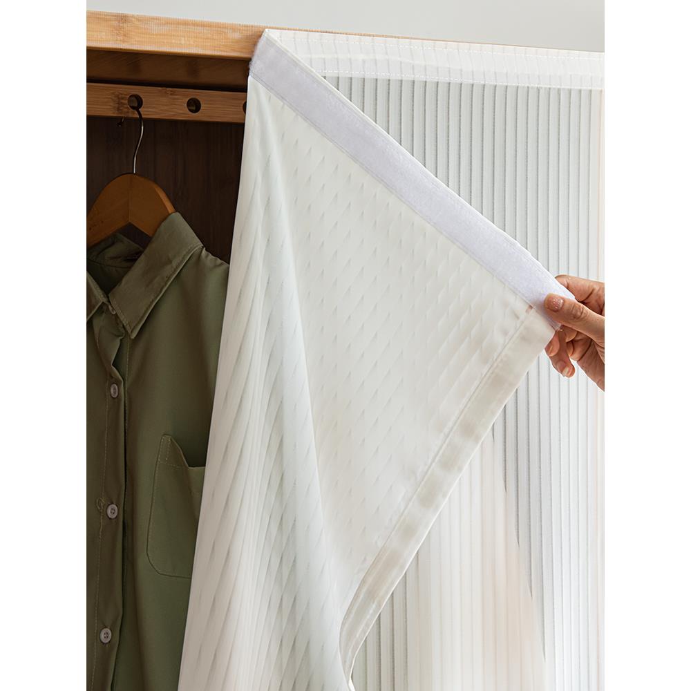 柜子遮挡帘魔术贴柜门橱柜书柜防尘衣柜杂物遮丑货架帘子门帘纱帘