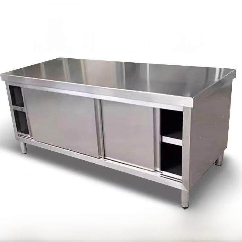 304不锈钢加厚工作台厨房打荷台切菜操作台碗碟柜案板带拉门商用,家装主材,商用厨房操作台/工作台,淘宝优惠券,粉丝福利购,淘宝优惠卷