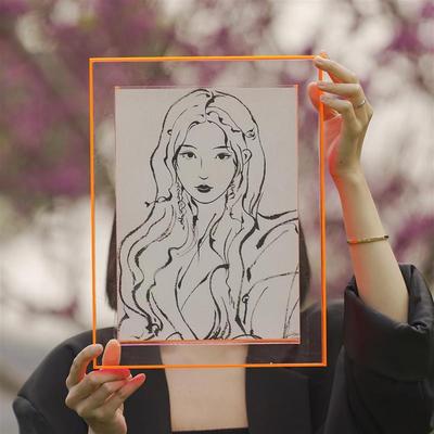 彩色透明亚克力相框拼图画相框摆台海报装裱挂墙摆件托盘收纳盒子