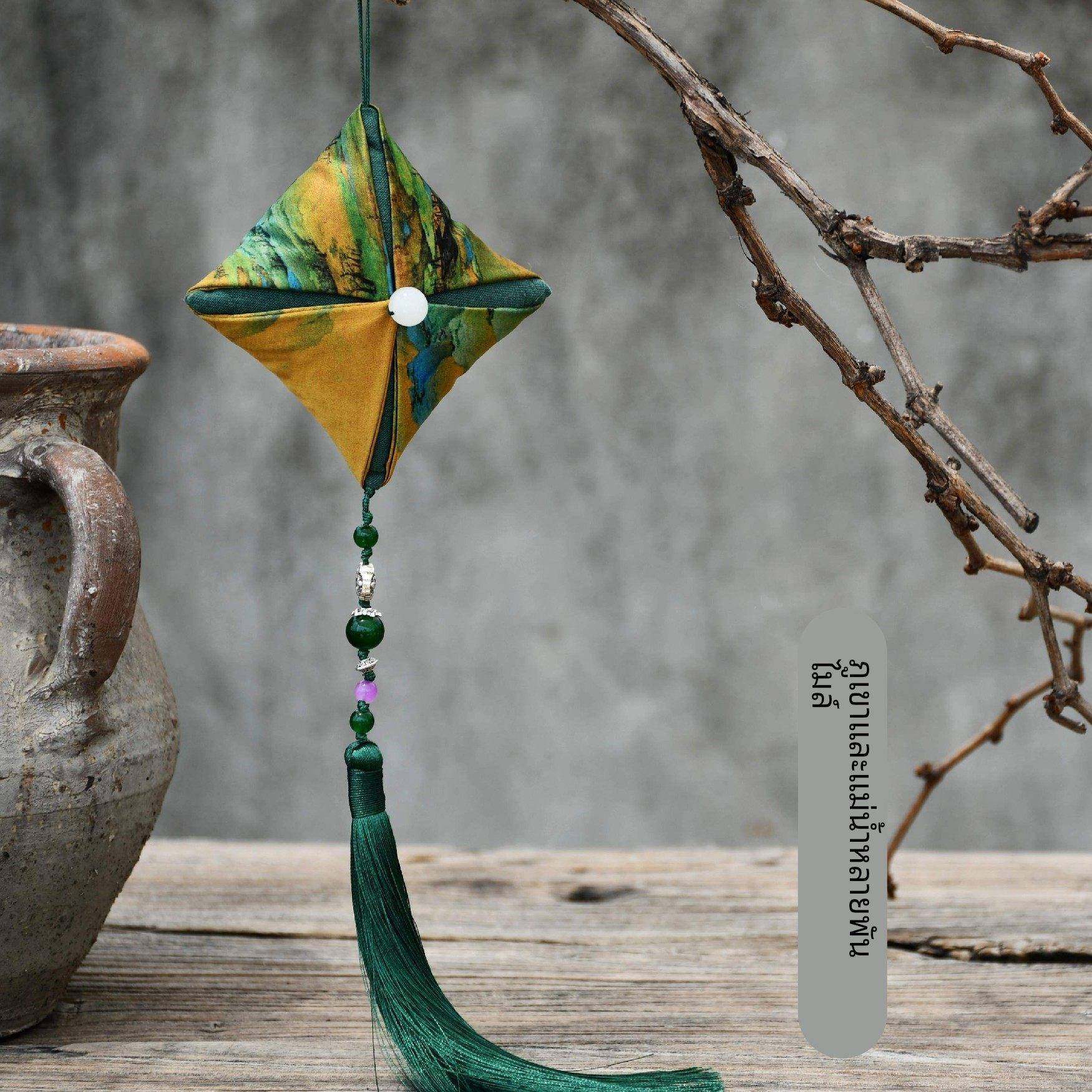 玉锁香囊-新中式非遗端午艾草香囊香包挂件DIY材料包套装旗袍压襟