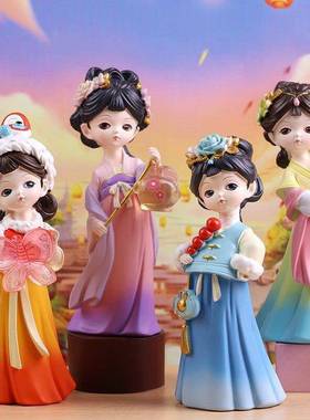 国潮风盛世芳华创意家居卧室玄关客厅装饰树脂摆件工艺品饰品新品