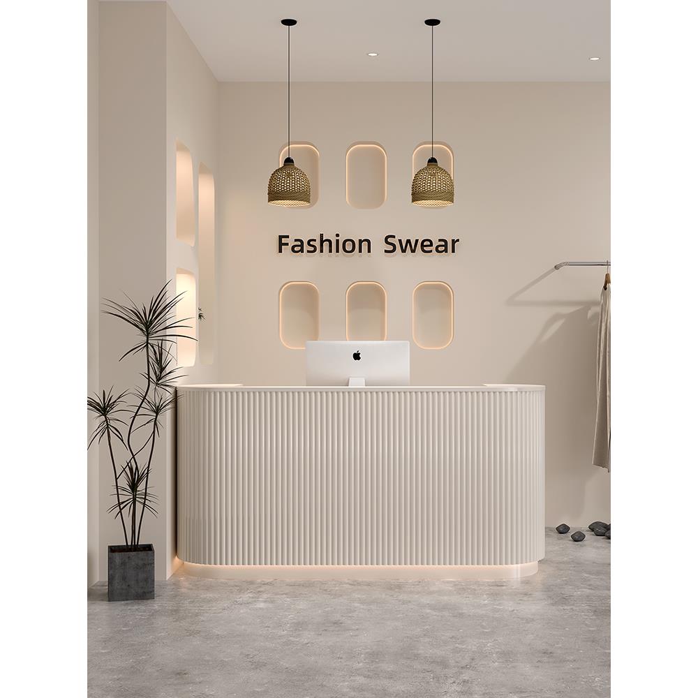 服装店收银面霜式吧台吧台小吧台美容院女装店收银台前台前台前台