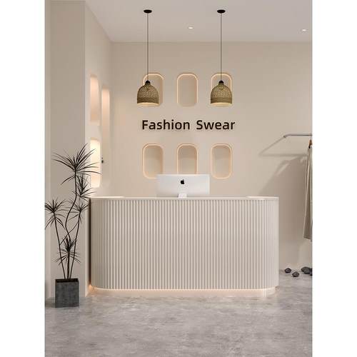 服装店收银面霜式吧台吧台小吧台美容院女装店收银台前台前台前台