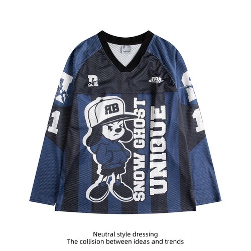 长袖街头风薄款卡通印花