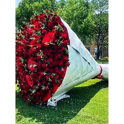 美陈巨件装饰打卡落地型瑰摆网红捧户外商场花束AL100751玫花景区